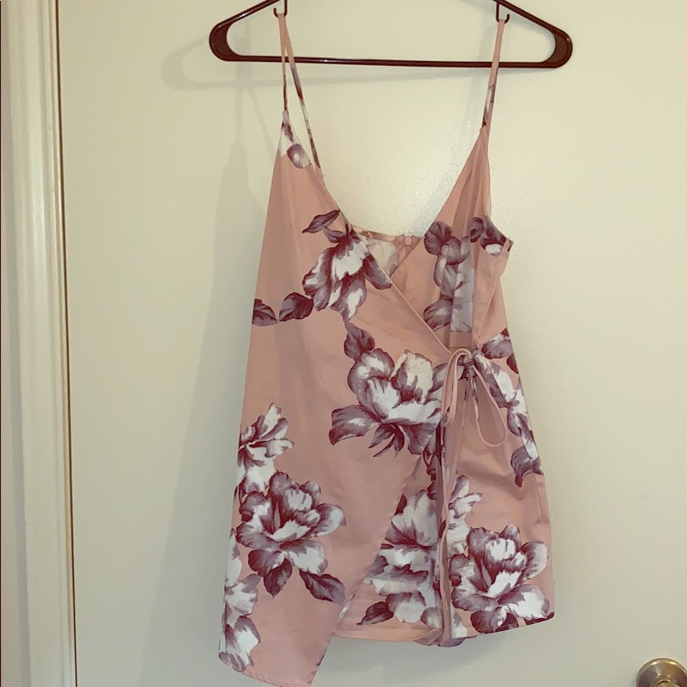 Pink Flower Romper